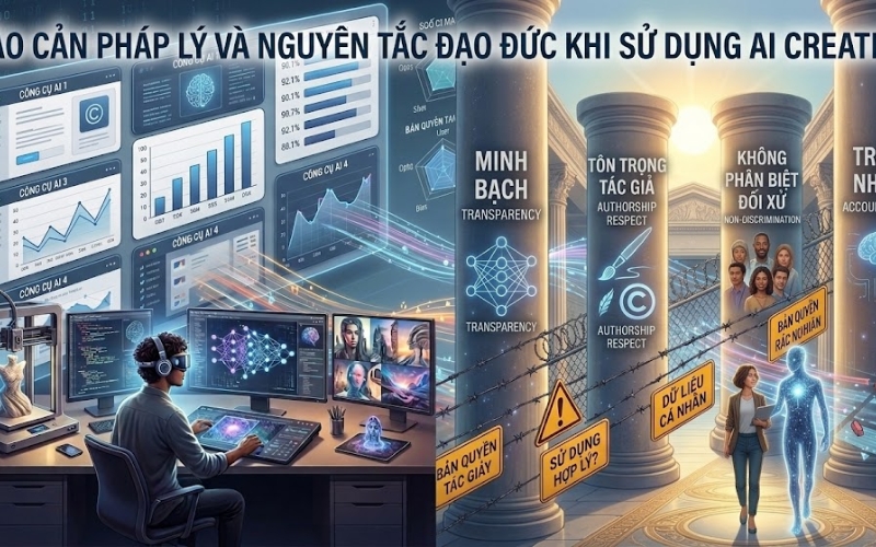 Rào cản pháp lý và nguyên tắc đạo đức khi sử dụng AI Creative